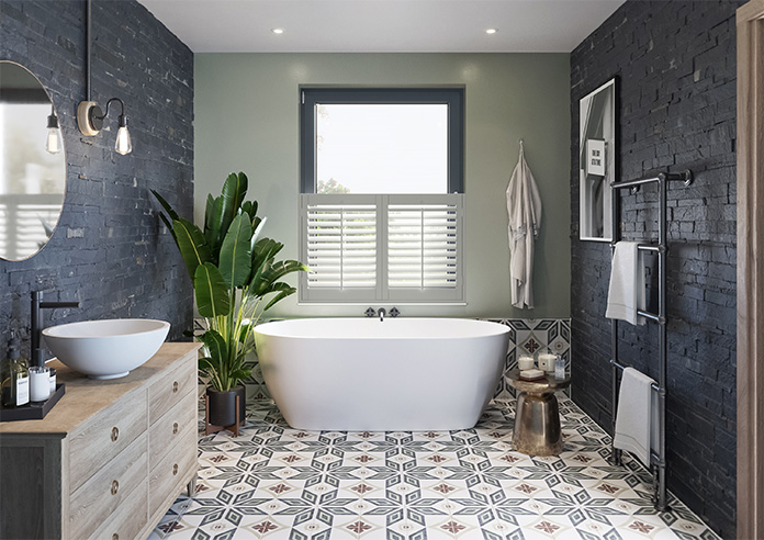 Bromley, Smoke Grey - Cafe Style Plantation Shutter - Image 8